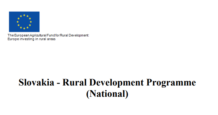 3. modifikáciu Programu rozvoja vidieka SR 2014-2020
