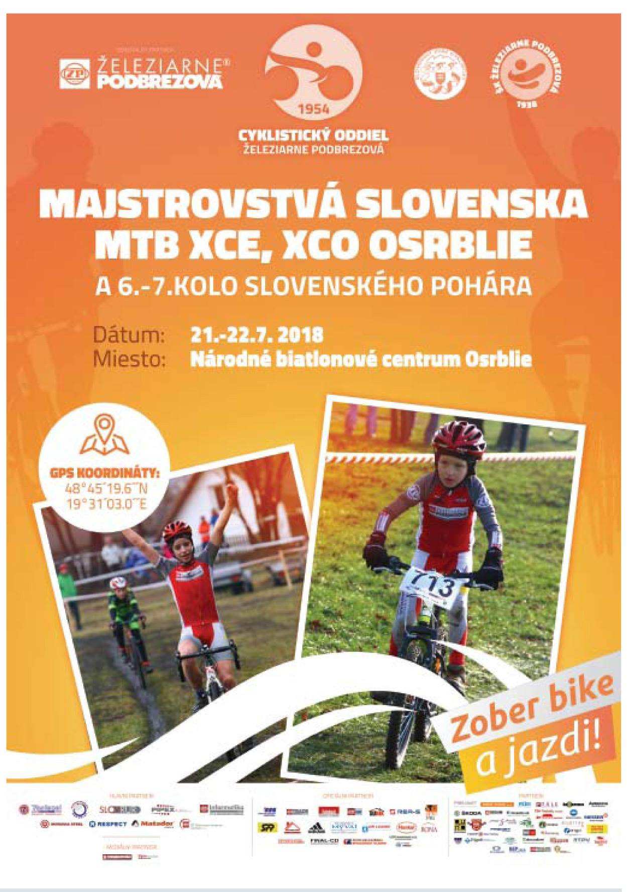 21. – 22. 7. 2018 – MAJSTROVSTVÁ SLOVENSKA MTB XCE, XCO – Osrblie