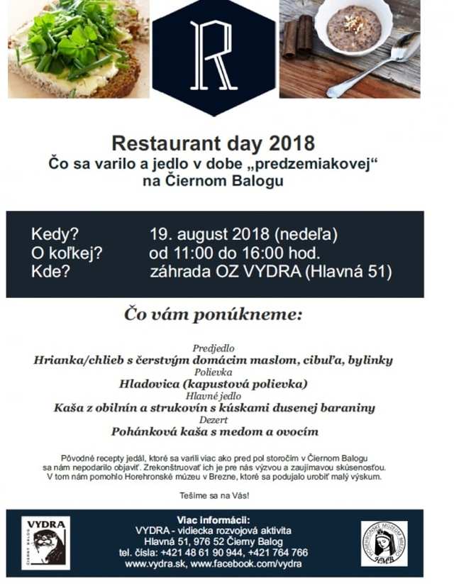 19.8.2018 – Restaurant day, Čierny Balog