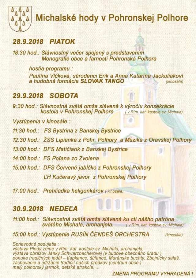 28. – 30. 2018 MICHALSKÉ HODY, Pohronská Polhora