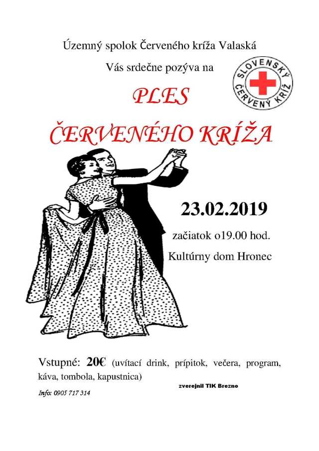 23. 2. 2019 PLES ČERVENÉHO KRÍŽA, Hronec