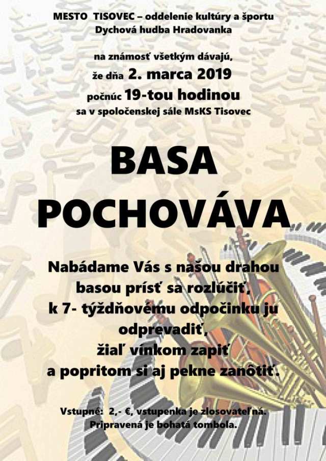 2. 3. 2019 BASA POCHOVÁVA, Tisovec
