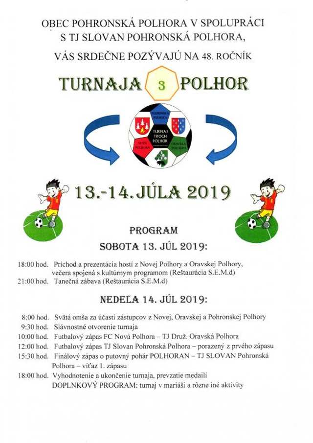 13.-14.7.2019 Turnaj 3 Polhor, Pohronská Polhora
