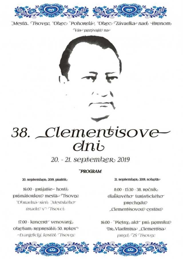 20. – 21.9.2019 CLEMENTISOVE DNI, Tisovec